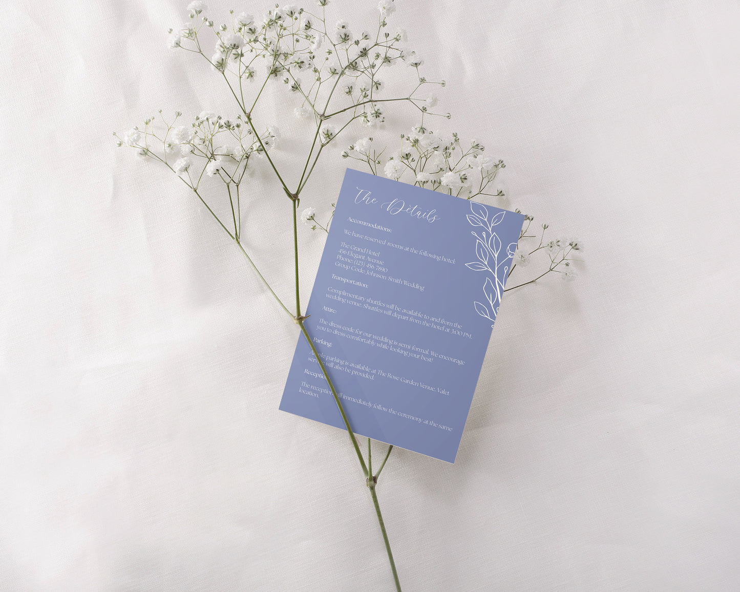 Azure Blooms Details Card