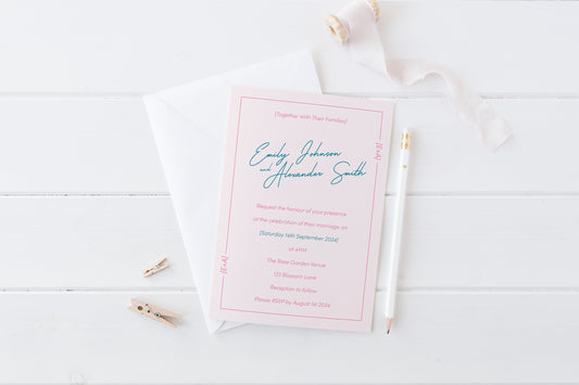 Blush Romance Invitation