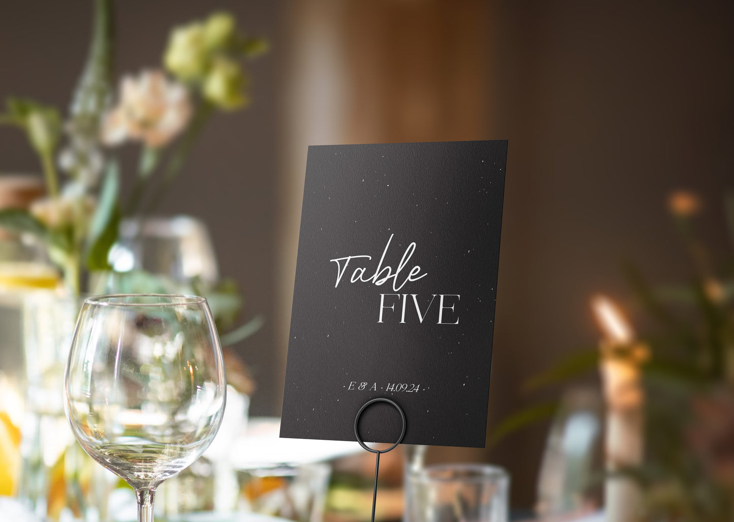 Eternal Noir Table Numbers