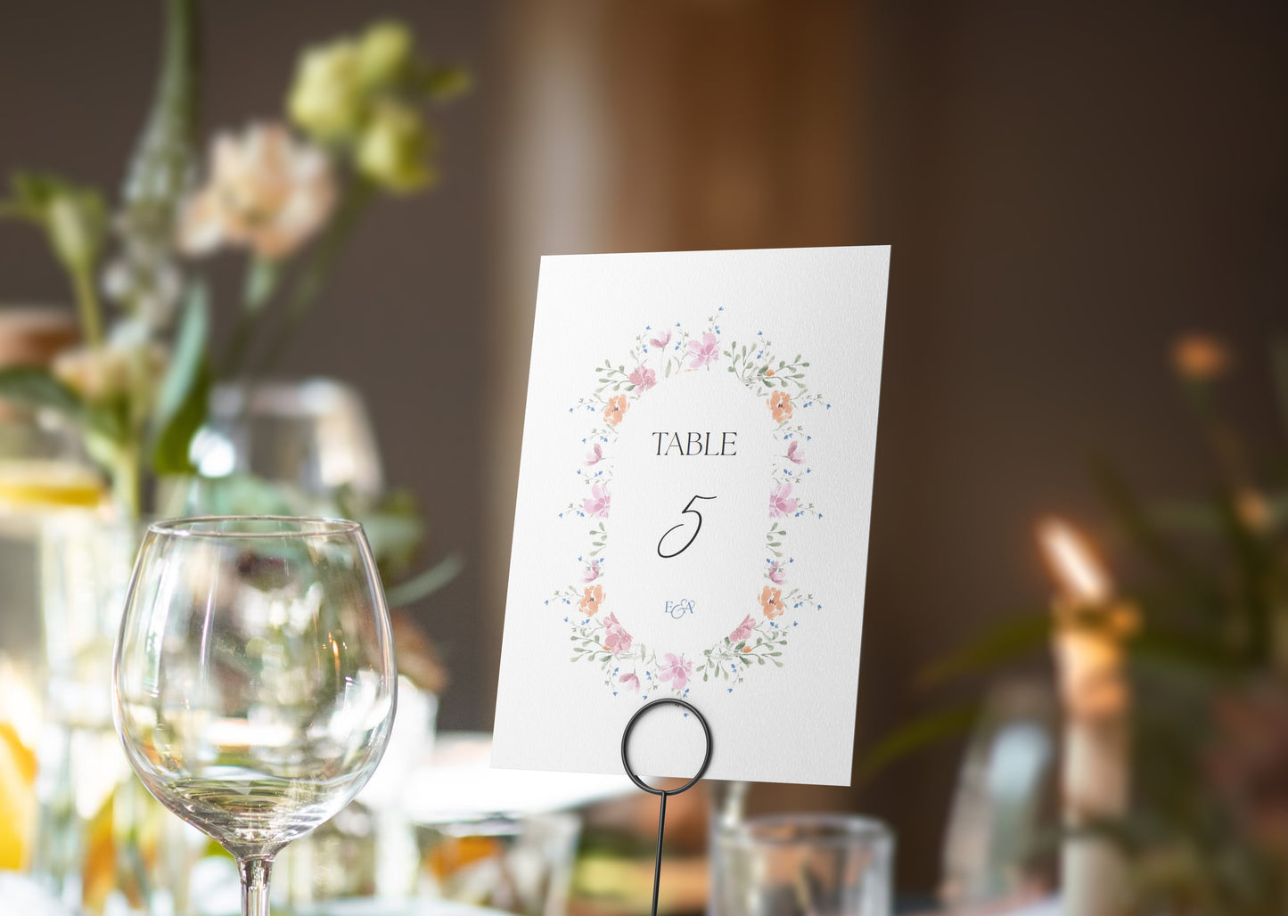 Garden Blossoms Table Numbers