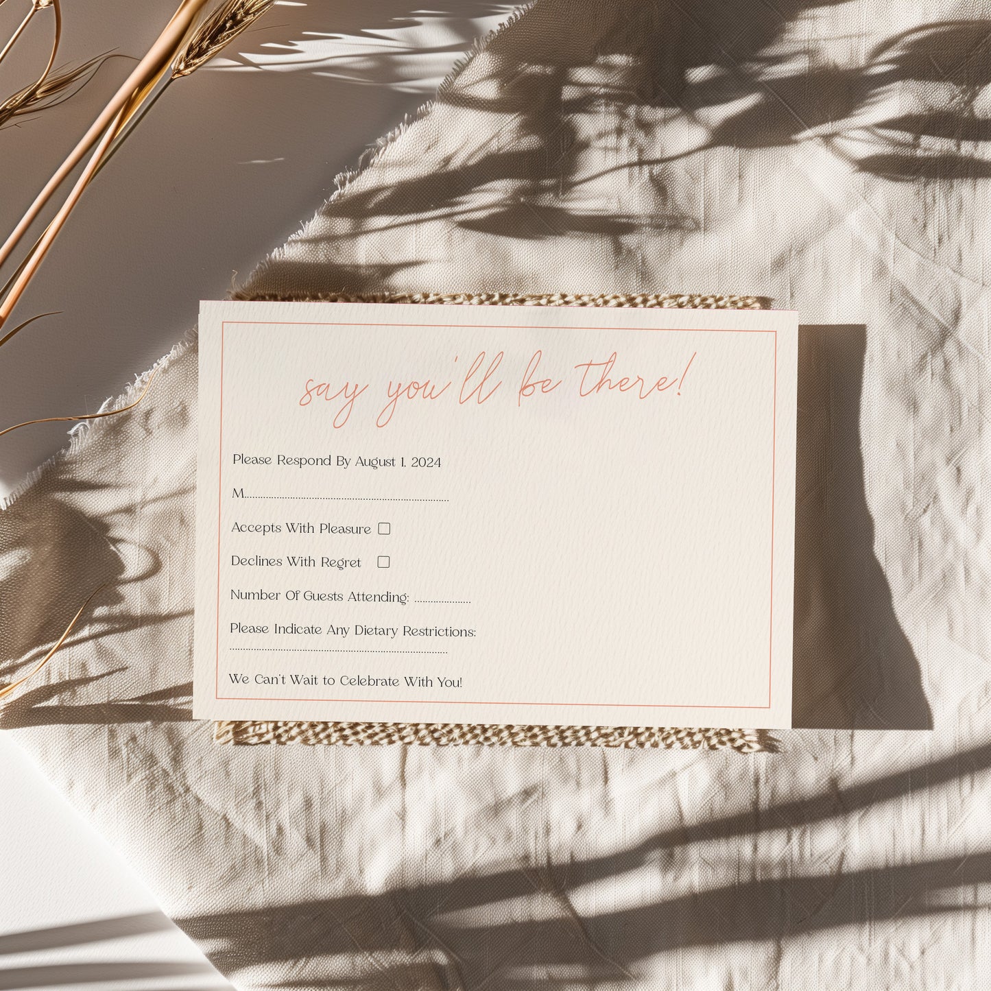 Chic Forever RSVP Card
