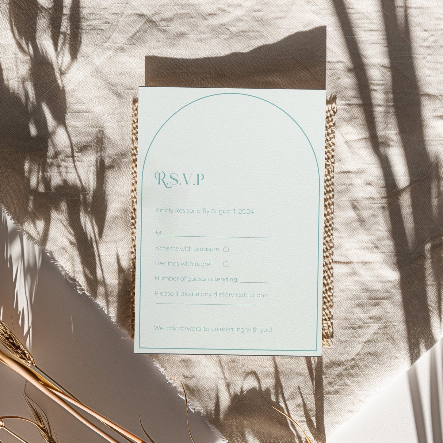 Scarlet Elegance RSVP Card