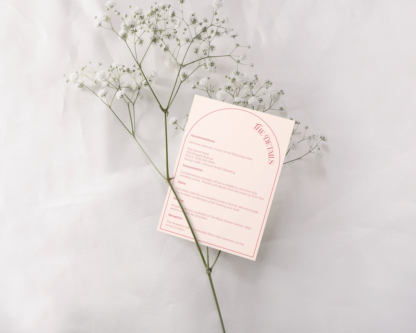 Scarlet Elegance Details Card