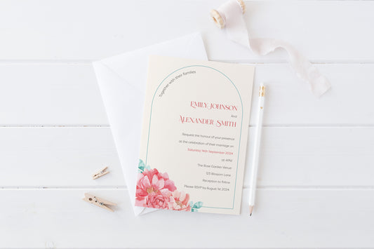 Scarlet Elegance Invitation