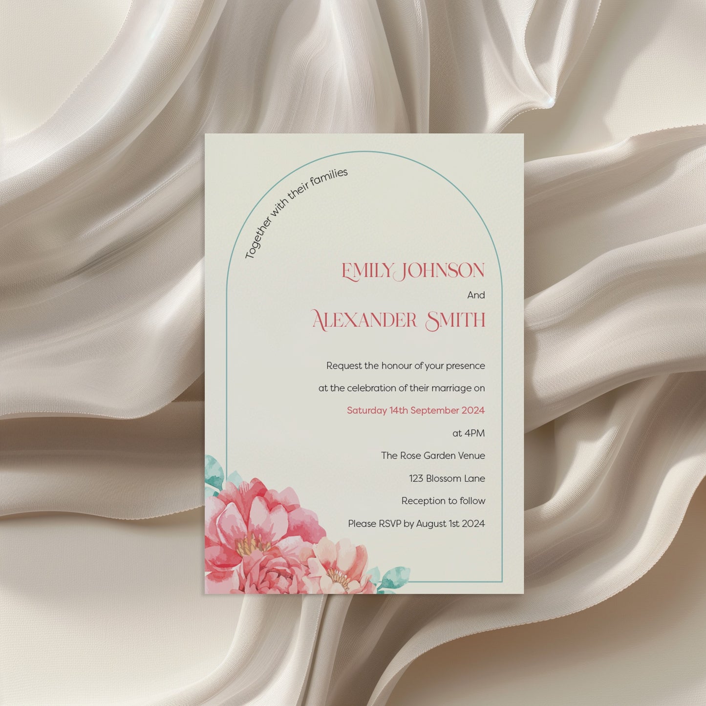 Scarlet Elegance Invitation