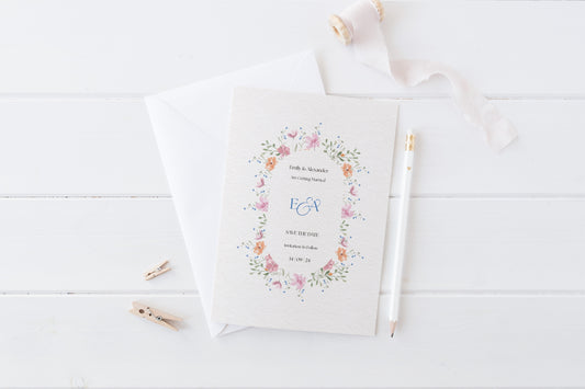 Garden Blossoms Save The Date